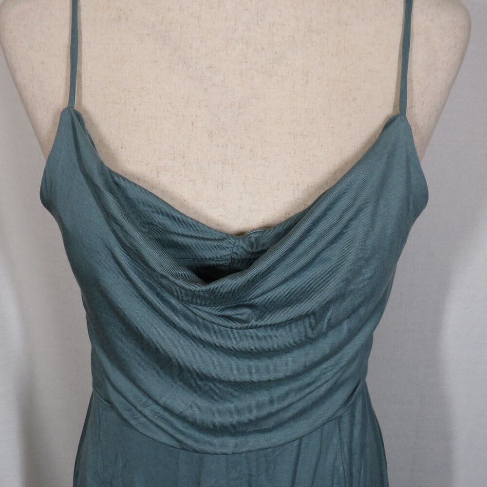 Halara Soft Stretchy Draped Neck Open Back Lace Up Padded Maxi Dress Size Medium - Picture 14 of 15